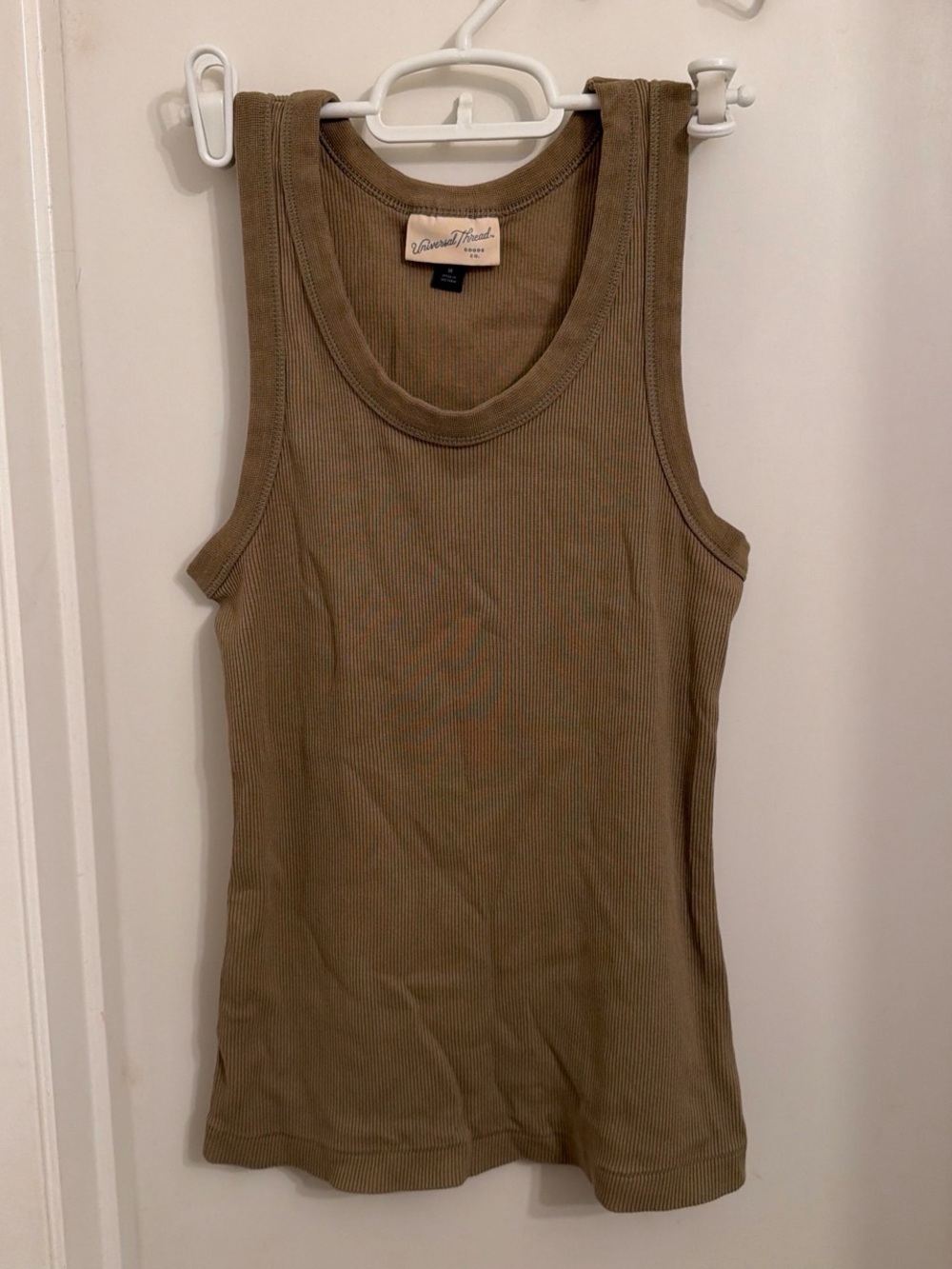 Universal Thread Olive Ribbed Tank